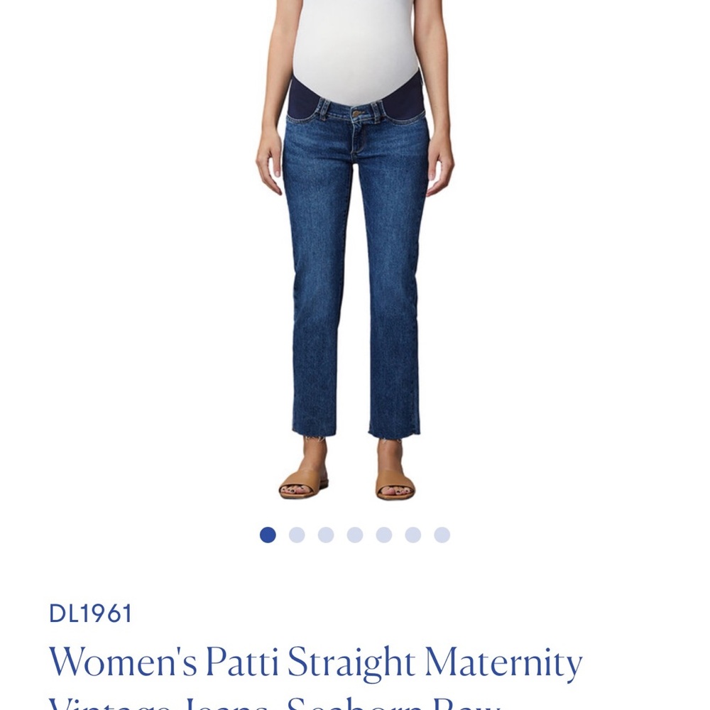 DL1961 Women's Straight Leg Maternity Jeans - Dark Blue